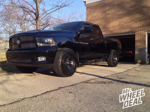 17x9" XD Crank Black Wheels with 305-70-17 Nitto Terra Grappler AT Tires on a 2012 Ram 1500 17x9" XD Crank Black Wheels with 305-70-17 Nitto Terra Grappler AT Tires on a 2012 Ram 1500