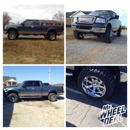 20x12" Moto Metal 962 Chrome Wheels with 33x12.50x20 Federal Couragia MT Tires on a 2004 Ford F-150 20x12" Moto Metal 962 Chrome Wheels with 33x12.50x20 Federal Couragia MT Tires on a 2004 Ford F-150