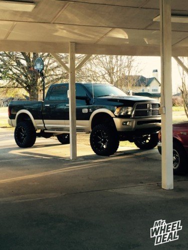 22x12 Fuel Renegade wheels with 37X13.50R22 Black Bear MT tires on a 2012 Ram 2500 22x12 Black and Milled Fuel Renegade wheels with 37X13.50R22 Black Bear MT tires on a 2012 Ram 2500