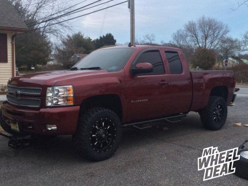 20x9" Fuel Off-Road Krank Wheels with LT305/55/20 Nitto Trail Grappler Tires on a 2013 Chevy Silverado 1500 20x9" Fuel Off-Road Krank Wheels with LT305/55/20 Nitto Trail Grappler Tires on a 2013 Chevy Silverado 1500