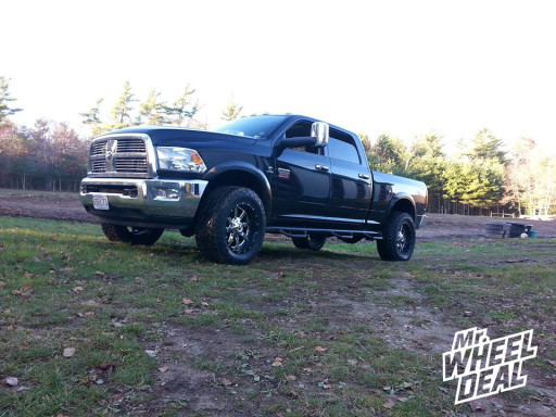 20x10" Fuel Maverick Wheels with 35x12.50x20 Toyo Open Country AT II on a 2010 Dodge Ram 3500