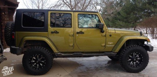 2007 Jeep Wrangler with 17x9 Fuel Throttle wheels -12mm and LT315/70R17 Mickey Thompson Baja MTZ tires 17x9" Fuel Off-Road Throttle wheels with LT315/70R17 Mickey Thompson Baja MTZ tires on a 2007 Jeep Wrangler