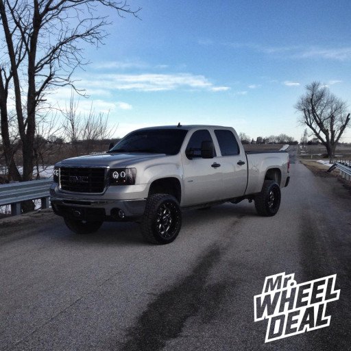 20x10" BMF REPR Black Wheels with LT285/55/20 Nitto Terra Grappler Tires on a 2008 GMC Sierra 2500 HD 20x10" BMF REPR Black Wheels with LT285/55/20 Nitto Terra Grappler Tires on a 2008 GMC Sierra 2500 HD
