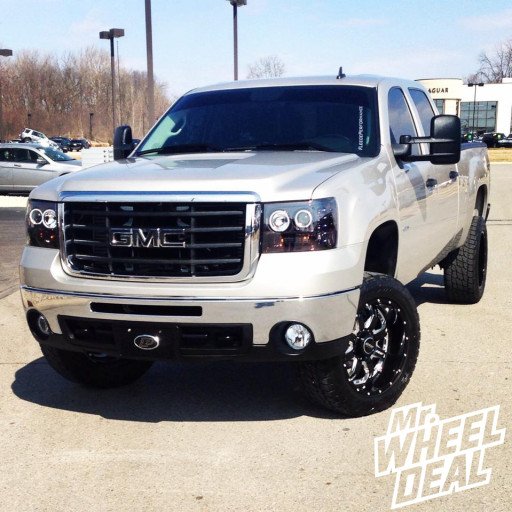 20x10" BMF REPR Black Wheels with LT285/55/20 Nitto Terra Grappler Tires on a 2008 GMC Sierra 2500 HD 20x10" BMF REPR Black Wheels with LT285/55/20 Nitto Terra Grappler Tires on a 2008 GMC Sierra 2500 HD