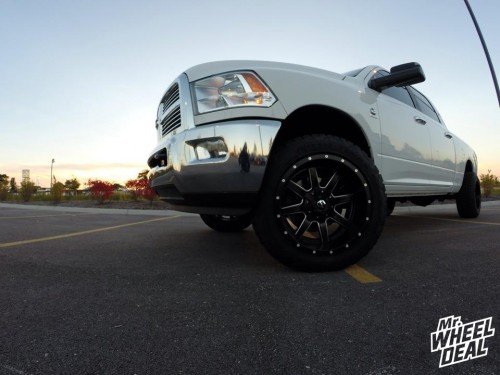 2010 RAM with 20" Fuel Maverick Black wheels with Nitto Terra Grappler tires 20x12" Fuel D538 -44 Black wheels with 305/50/20 Nitto Terra Grappler tires on a 2010 RAM 2500