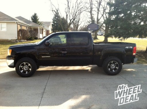 17x9" XD Spy Black Wheels on a 2010 Sierra 1500
