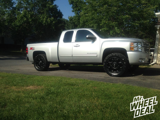 2012 Chevy Silverado 1500 with 20x9 Fuel Off-Road Hostage Wheels with LT295/55/20 Nitto Trail Grappler MT Tires 20x9" Fuel Hostage Wheels with LT295/55/20 Nitto Trail Grappler MT Tires on a 2012 Chevy Silverado 1500