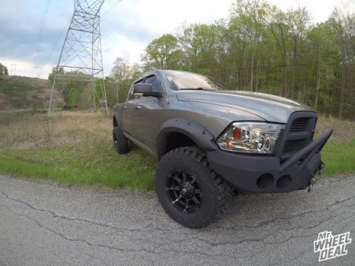 Black 17x9 Fuel Offroad Coupler wheels with 35x12.50x17 Federal Couragia MT tires on a 2010 Ram 1500 17x9 Black Fuel Off-Road Coupler wheels with 35x12.50x17 Federal Couragia MT tires on a 2010 Ram 1500