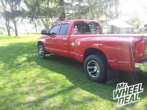 17" Eagle Alloy 097/098 Dually Wheels on a 2003 Dodge Ram 3500 dually 17" Eagle Alloy Series 097/098 Dually Superfinished Wheels with Black Trim on a 2003 Dodge Ram 3500 dually