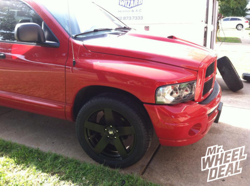 22x9.5" Black Rhino Everest Black Wheels with 305/45/22 Hankook RH06 Ventus Tires on a 2005 Ram 1500 22x9.5" Black Rhino Everest Black Wheels with 305/45/22 Hankook RH06 Ventus Tires on a 2005 Ram 1500