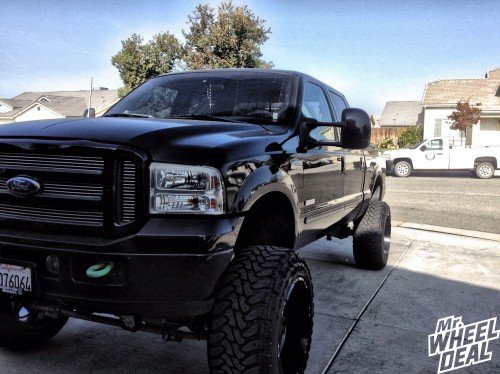 22x14" Black Hostile Havoc Wheels with 2006 Ford F-250 Black 22x14 Black Hostile Havoc Wheels with 2006 Ford F250