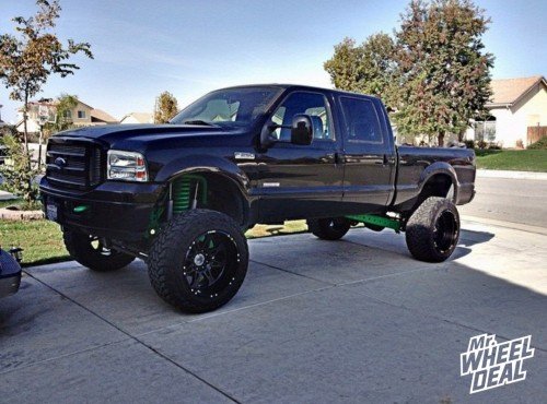 2006 Ford F250 with 22x14 Black Hostile Havoc Wheels 22x14 Hostile Havoc Black Wheels with 2006 Ford F-250