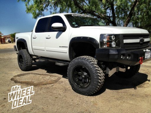 37x13.50x20 Nitto Trail Grappler MT Tires on a Chevy Silverado