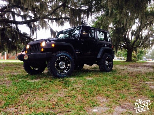 2011 Jeep Wrangler with 18x9 XD Spy Gloss Black Machined wheels with LT275/65/18 Federal Couragia MT tires 18x9" XD Spy Gloss Black Machined wheels with LT275/65/18 Federal Couragia MT tires on a 2011 Jeep Wrangler