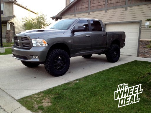 20x9" Fuel Off Road D509 Wheels with 37x12.50x20 Nitto Trail Grappler Tires 2012 Dodge 1500