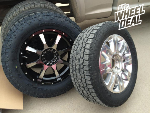 20x9 Moto Metal 970 Wheels with Toyo AT II Tires 20x9 Moto Metal 970 Machine Wheels with LT295/60/20 Toyo AT II Tires