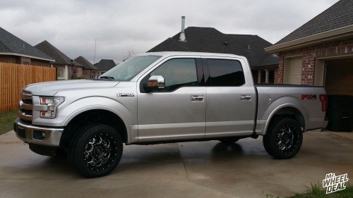 2015 Ford F-150 with 20x9" BMF Death Metal SOTA +0 wheels with 275/55/20 Nitto Terra Grappler G2 tires 20x9 BMF Death Metal SOTA wheels with 275/55/20 Nitto Terra Grappler G2 tires on a 2015 Ford F-150