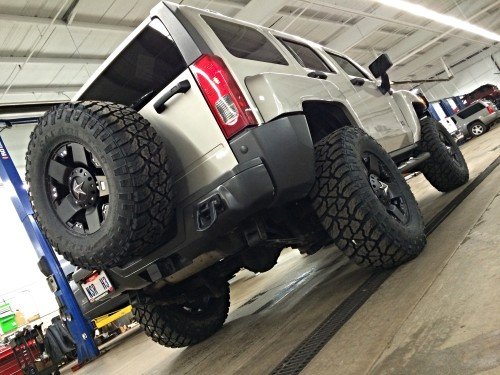 17x9" Black KMC XD Rockstar wheels -12mm on a 2007 Hummer H3 with a 3" lift 2007 Hummer H3 with a 3" lift and 17x9 Black XD Rockstar wheels -12mm