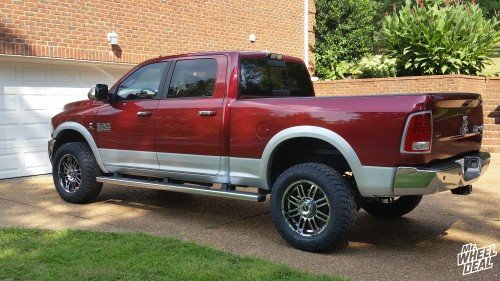 20x9" American Racing 901 PVD Chrome wheels with LT295/60/20 Toyo Open Country A/T II tires on a 2014 Ram 2500 2014 Ram 2500 with 20x9" American Racing 901 PVD Chrome wheels and LT295/60/20 Toyo Open Country A/T II tires