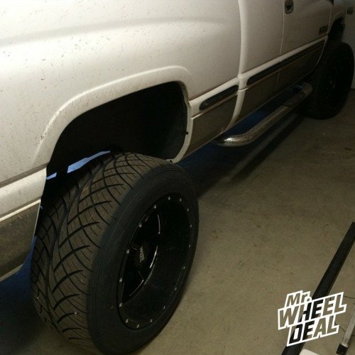 20x12 Black Moto Metal 962 wheels with 305/50/20 Nitto NT420S tires on a 1999 Ram 2500 20x12" Moto Metal 962 Black wheels with 305/50/20 Nitto NT420S tires on a 1999 Ram 2500