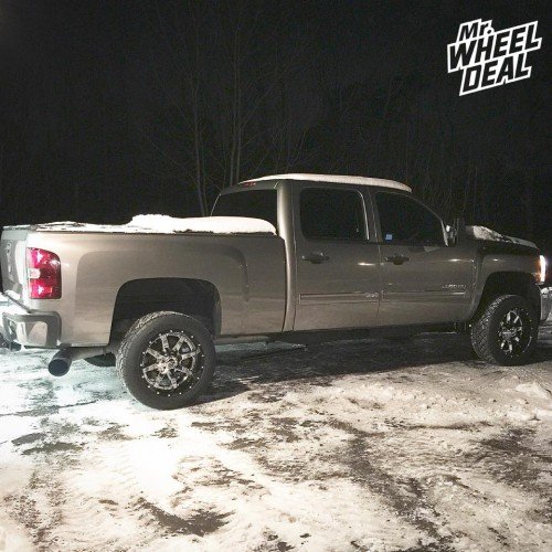 20x10" Fuel Offroad Maverick Black with Chrome wheels with 285-50-20 Nitto 420S tires on a 2012 Chevy Silverado 2500HD 20x10 Fuel Off-Road Maverick Black with Chrome wheels with 285-50-20 Nitto 420S tires on a 2012 Chevy Silverado 2500HD