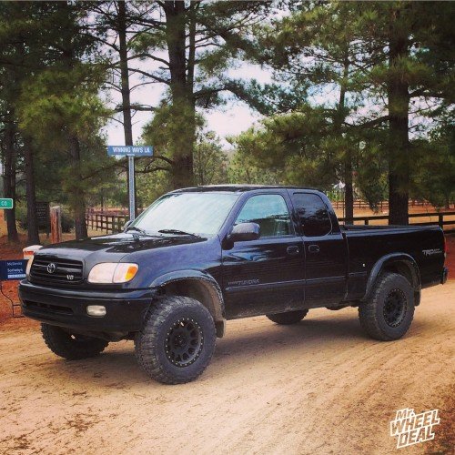 2002 Toyota Tundra with 17x9" Method NV Black wheels with 285/70/17 Federal Couragia MT tires 17x9 Black Method NV 0mm wheels with 285/70/17 Federal Couragia MT tires on a 2002 Toyota Tundra