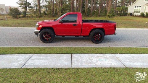 20x12 Black Moto Metal 969 wheels with 33x12.50r20 Federal Couragia MT tires on a 2008 Chevy Colorado 2008 Chevy Colorado with 20x12" Moto Metal 969 Black wheels and 33x12.50r20 Federal Couragia MT tires