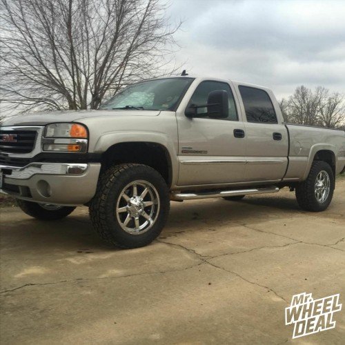 2007 GMC Sierra 2500HD with 20x9" Fuel Off-Road Maverick +1 wheels and LT295/60R20 Toyo Open Country ATII tires 20x9 Fuel Off-Road Maverick wheels with LT295/60R20 Toyo Open Country AT2 tires on a 2007 GMC Sierra 2500HD