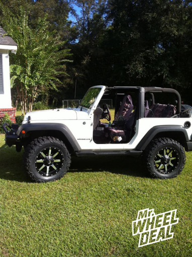 20x9" Fuel Off-Road Maverick Wheels with 35x12.5x20 Nitto Mud Grappler Tires on a 2008 Jeep Wrangler