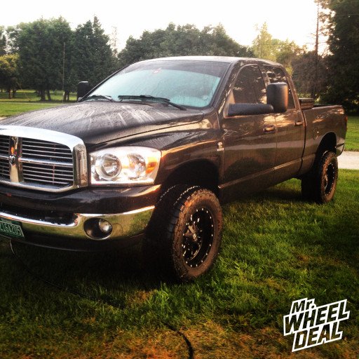 2008 Ram 2500 with 18x9 Fuel Krank Wheels with LT325/60/18 Nitto Terra Grappler Tires 18x9" Fuel Offroad Krank Wheels with LT325/60/18 Nitto Terra Grappler Tires on a 2008 Ram 2500
