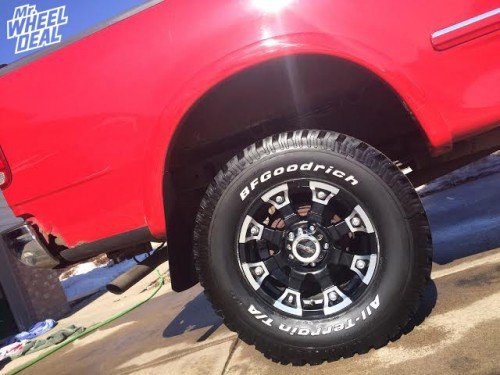 1998 Ford F-150 with 17x8 V-Tec Brutal Black +10 wheels and 285/70/17 BFGoodrich AT TA KO tires 17x8" V-Tec Brutal Black +10 wheels with 285/70/17 BFGoodrich AT TA KO tires on a 1998 Ford F-150
