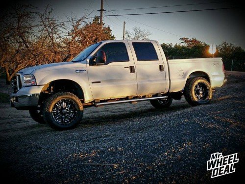 20x10 American Eagle Alloy 16 Black wheels on a 2005 Ford F250 20x10" Eagle Alloy 016 Black wheels on a 2005 Ford F-250