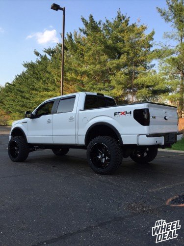 22x12 Hostile Hammered Blade Cut wheels with 35x12.50x22 Atturo Trail Blade tires on a 2009 Ford F150 22x12 Hostile Hammered Blade Cut wheels with 35x12.50x22 Atturo Trail Blade tires on a 2009 Ford F-150