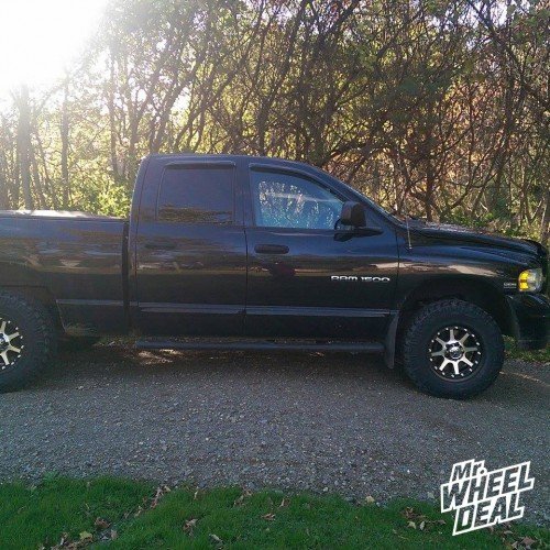 17x9" XD Series Addict Matte Black Machined wheels with LT265/70/17 Nitto Trail Grappler M/T tires on a 2004 Ram 1500 17x9 KMC XD Addict Matte Black Machined wheels with LT265/70/17 Nitto Trail Grappler M/T tires on a 2004 Ram 1500