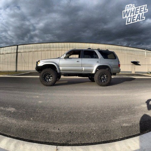 17x10 Black Milled Fuel Off-Road Maverick wheels on a 2000 Toyota 4-Runner 2000 Toyota 4 Runner with 17x10 Fuel Maverick Black Milled wheels