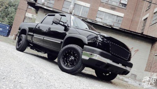 2007 Chevy Silverado 2500 with 17x9" Fuel Offroad Hostage wheels and LT285/70/17 Hankook Dynapro ATM tires 17x9 Fuel Off-Road Hostage wheels -12 offset with LT285/70/17 Hankook Dynapro ATM tires on a 2007 Chevy Silverado 2500