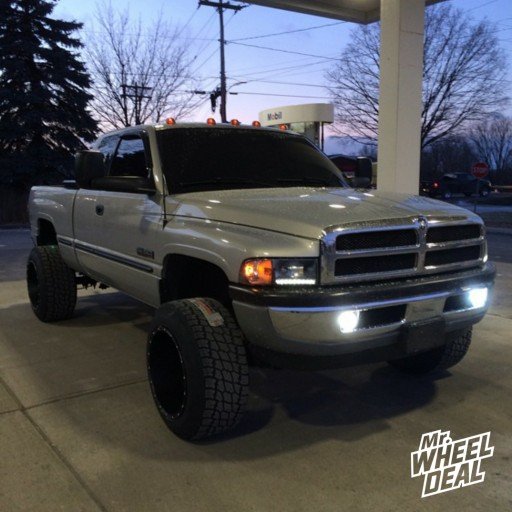 20x14 Black XD Riot wheels with LT305/55/20 Nitto Terra G2 tires on a 1998 RAM 2500 20x14" XD Riot Black wheels with LT305/55/20 Nitto Terra G2 tires on a 1998 RAM 2500