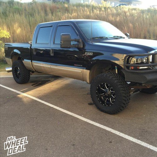 18x9 Fuel Offroad Maverick wheels with 35x12.50x18 Nitto Trail Grappler tires on a 2001 Ford F-350 2001 Ford F-350 with 18x9" Fuel Maverick wheels with 35x12.50x18 Nitto Trail Grappler tires