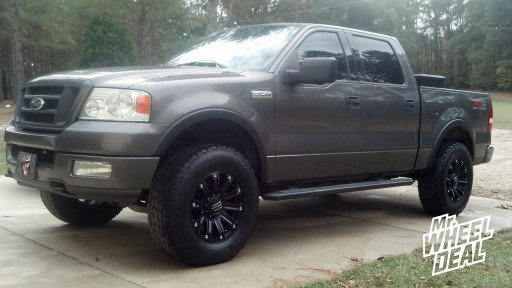 18x9" TIS534B Monster Wheels with 295/70/18 Nitto Terra Grappler Tires on a Ford F-150