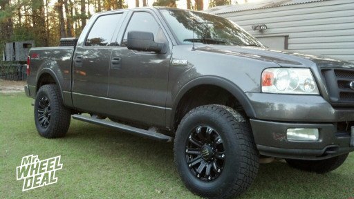 18x9" TIS534B Monster Wheels with 295/70/18 Nitto Terra Grappler Tires on 2004 Ford F-150