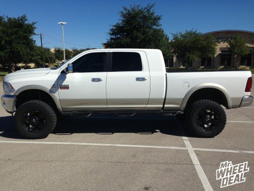 20x8.5" Black XD Rockstar wheels with +10 offset with 37X12.50R20 ATZP3 tires on a 2010 RAM 2500 20x8.5 KMC XD Rockstar Black wheels with +10 offset with 37X12.50R20 ATZP3 tires on a 2010 RAM 2500