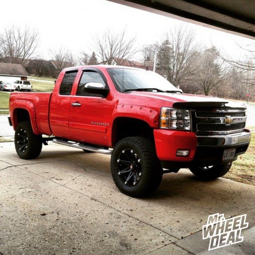 20x9" Ballistic Jester Black wheels +0 offset with 35x12.50r20 Nitto Terra Grappler G2 tires on a 2007 Chevy Silverado 1500 20x9 Ballistic Jester Black +0 wheels with 35x12.50r20 Nitto Terra Grappler G2 tires on a 2007 Chevy Silverado 1500