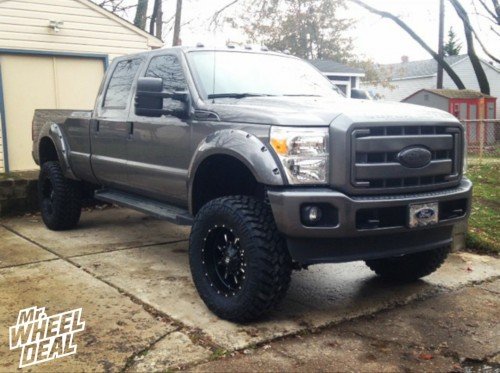 20x10 Fuel Offroad Krank -24mm wheels with 37x13.50x20 Nitto Trail Grappler Grappler tires on a 2013 Ford F-250 with a 6" lift 2013 Ford F-250 with a 6" lift with 20x10 Fuel Off-Road Krank -24mm and 37x13.50x20 Nitto Trail Grappler Grappler tires