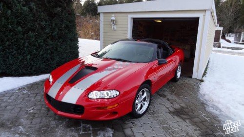 1998 Chevy Camaro with 17x9" Torq Thrust M chrome +45mm wheels 17x9" Torq Thrust M chrome +45mm wheels on a 1998 Chevy Camaro