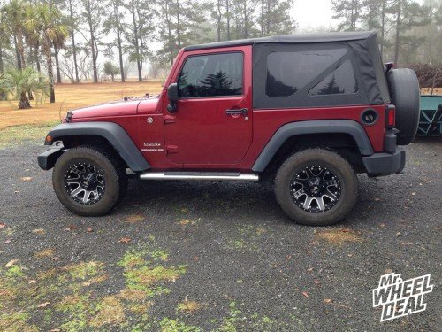 2013 Wrangler Sport with 17x9 Red Dirt Road 04 Black Machined wheels 17x9 Red Dirt Road 04 Black Machined wheels on a 2013 Wrangler Sport