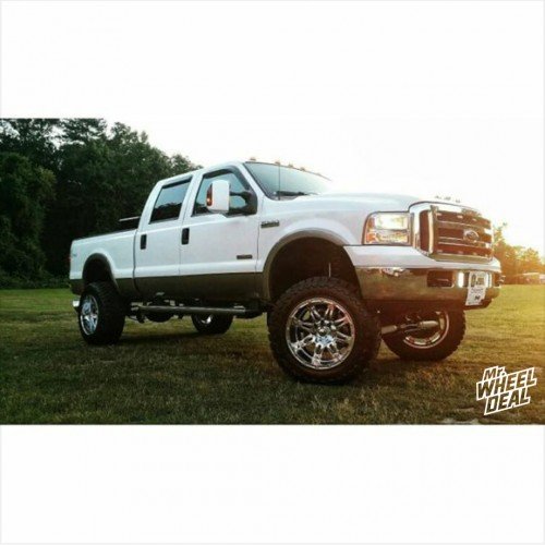 20x12 Fuel Off-Road Hostage wheels with LT315/60/20 Toyo Open Country MT tires on a 2006 Ford F250 20x12" Fuel Hostage wheels -44 with LT315/60/20 Toyo Open Country MT tires on a 2006 Ford F-250