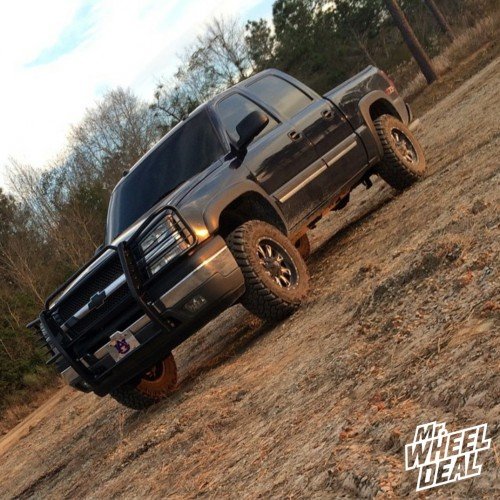 2005 Chevy Silverado 1500 with 18x9 Fuel Off-Road Throttle wheels +1mm with LT285/65/18 Nitto Trail Grappler tires 18x9" Fuel Throttle wheels +1mm with LT285/65/18 Nitto Trail Grappler tires on a 2005 Chevy Silverado 1500