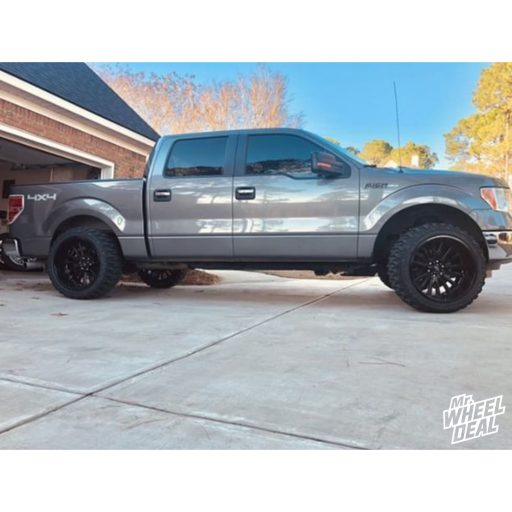 2013 Ford F-150 with 22x12 V-Rock Anvil Black -44mm wheels and 33x12.50R22 Federal Xplora MT tires