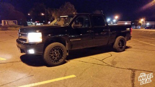 20x10" RBP 89R 0mm wheels with LT305/55/20 Toyo Open Country AT 2 tires on a 2008 Chevy 1500 2008 Chevy 1500 with 20" RBP Assassin 0mm wheels with LT305/55/20 Toyo Open Country AT 2 tires