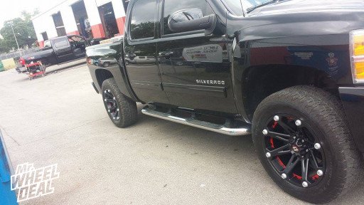 20x9 Ballistic Jester Black Wheels on a 2011 Chevrolet Silverado 1500 20x9" Ballistic Jester Black Wheels on a 2011 Chevy Silverado 1500
